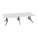 Conferenza 120x280 (Bladdecor: 0A - Grijs | Poot kleur: Zwart)