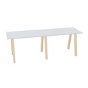 Hybrid tafel Hoog 320cm (Werkblad breedte: 100 cm | Werkblad kleur: Grijs | Pootkleur : Hollands Essen)